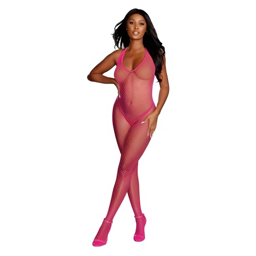 Dreamgirl Bodystocking - Halter de Red con Crotch Abierto