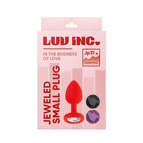 Luv Inc Jp31 Plug Pequeño Con 3 Piedras Rojas