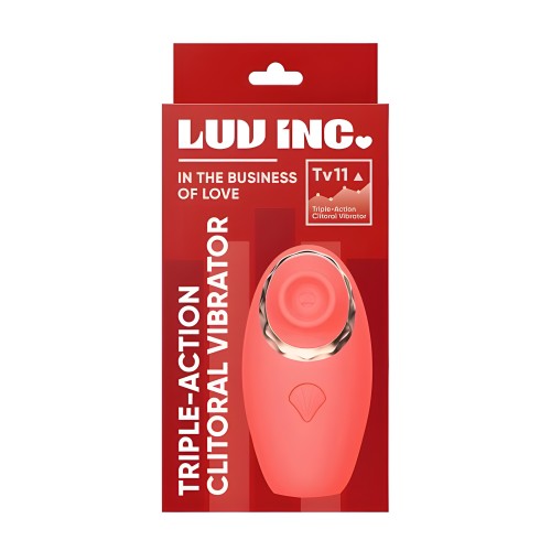 Luv Inc Tv11 Triple-action Clitoral Vibrator Coral