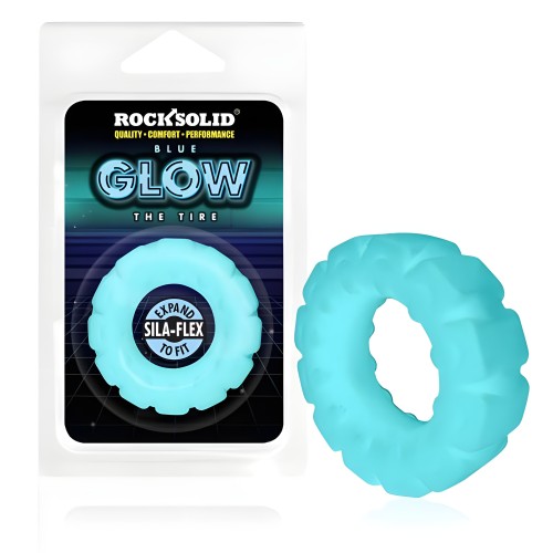 Rock Solid C-ring Sila-flex Brillante Azul - Sensación Única