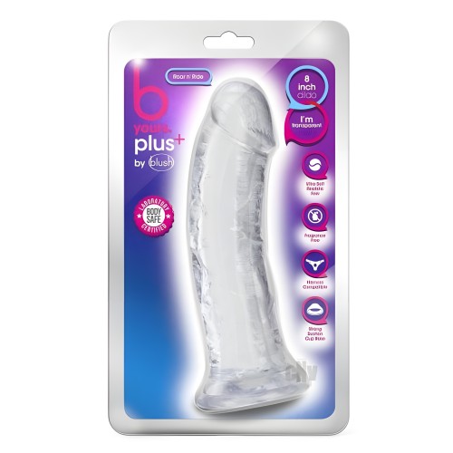 B Yours Plus Roar 'n' Ride Dildo Clear - Realistic Pleasure