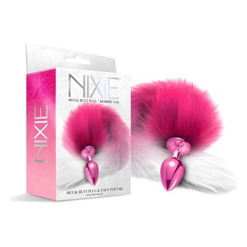 Plug Anal Metálico Nixie Con Cola Ombre