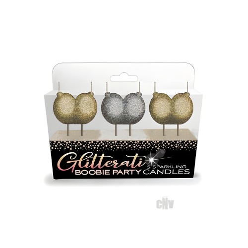 Glitterati Boobie Candles 4pc Set