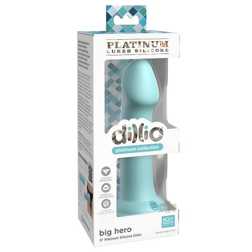 Dillio Platinum Big Hero Verde Teal - Dildo de Silicona Premium