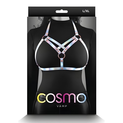 Cosmo Harness Vamp Lg/xl Rainbow - Stylish Chest Harness