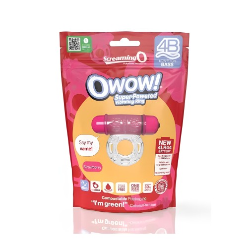 Screaming O 4b Owow Strawberry Vibrating Ring