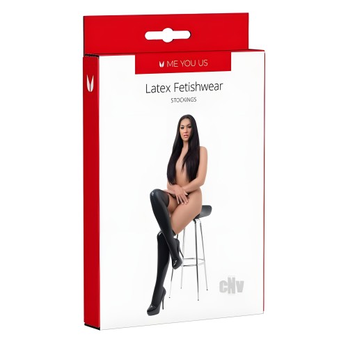Myu Latex Stockings Lg Black