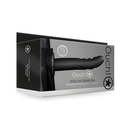 Ouch! Textured Curved Hollow Strap-on