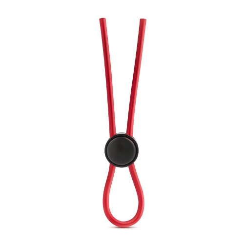 Stay Hard Silicone Loop Cock Ring Red - Adjustable Fit