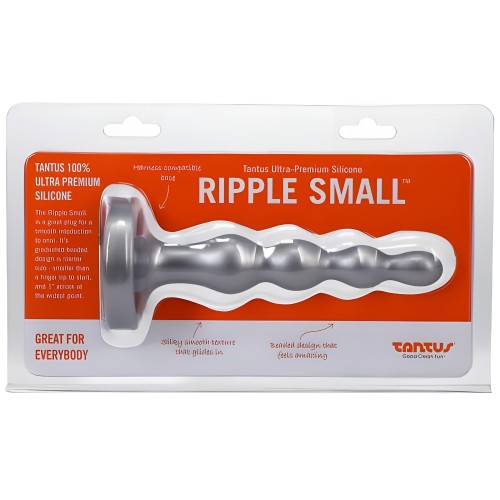Tantus Ripple Small Anal Beads Dildo Silver