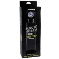 Bomba de Pene Rock Solid - Negro/Transparente