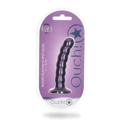 Shots Ouch! Dildo G-spot de Silicona Beads Púrpura