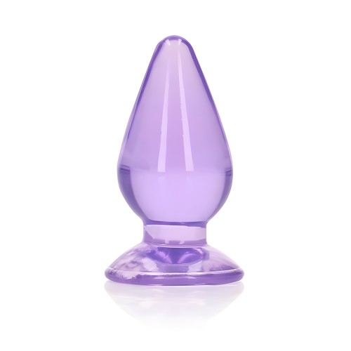 Plug Anal Transparente Realrock de 3.5 Pulgadas Morado