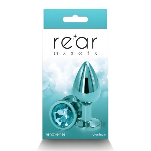 Rear Assets Metal Anal Plug Medium Verde Teal