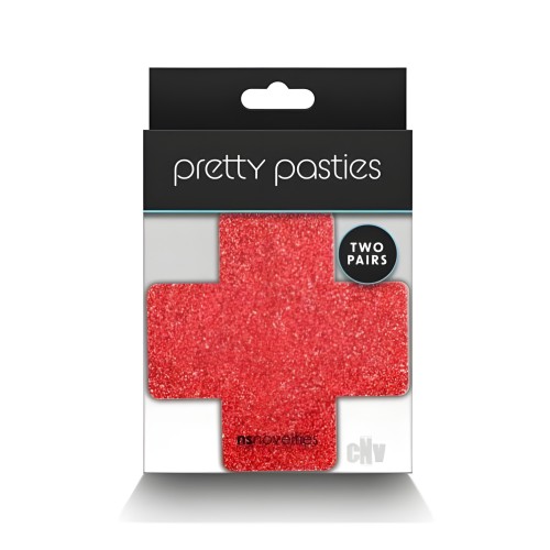 Cubre Pezones Brillantes Cruz Pretty Pasties