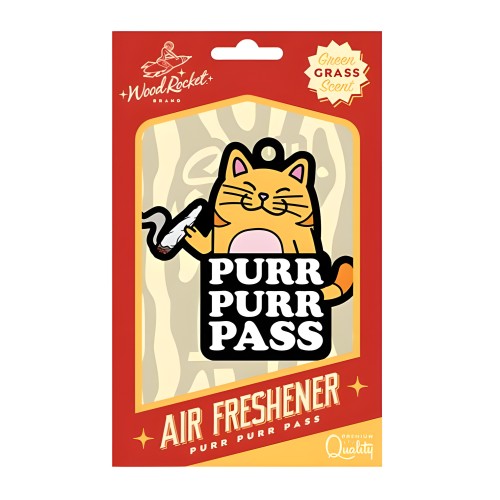 Wood Rocket Air Freshener - Purr Purr Pass
