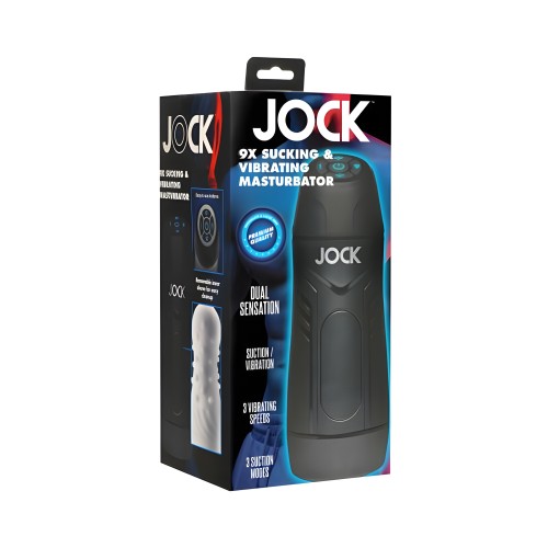 Jock 9x Masturbador Succionador y Vibrador Blanco
