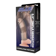 Blue Line 6.5 In. Triple Sensation Penis Enhancing Sleeve Extension