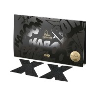 Bijoux Indiscrets Flash Reusable Glitter Pasties - Cross Black