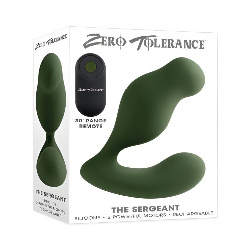 Vibrador Prostatic Recargable Zero Tolerance El Sargento Verde