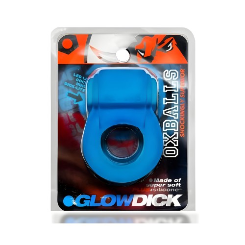 Anillo para el Pene Glo Glowdick con LED Azul Hielo