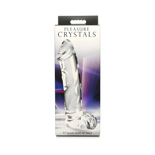 Dildo de Vidrio Cristales de Placer - 7.1 Pulgadas