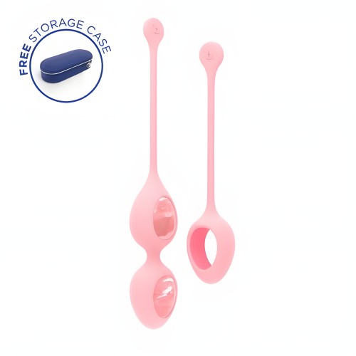 Set de Huevos de Cuarzo Rosa Biird Yonii 2 piezas