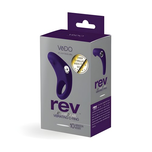 Vedo Rev Rechargeable C-ring Vibrating Purple - Enhanced Pleasure