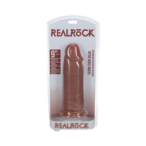 Dildo Realrock Extra Grueso de 9 Pulgadas Beige