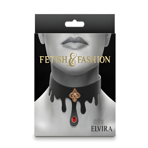 Fetish Fashion Elvira Collar - Adjustable Bondage Accessory