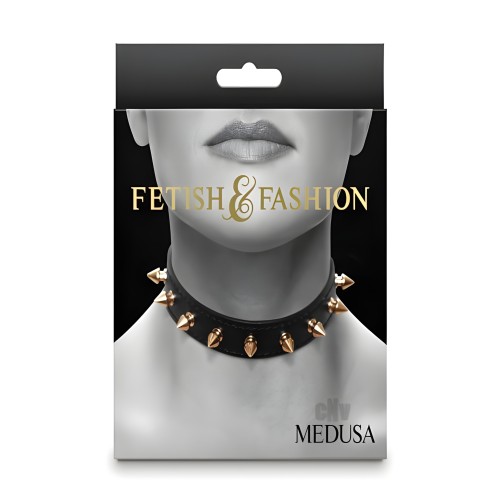 Fetish Fashion Medusa Collar Blk/gld