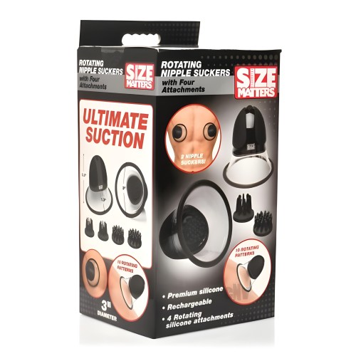 Chupadores de Pezones Rotativos 10x Con 4 Accesorios