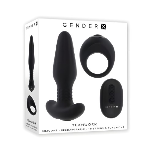 Plug Vibrador Gender X Teamwork Negro