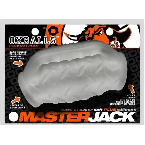 Stroker de Doble Penetración Oxballs Masterjack - Jo Clear Ice