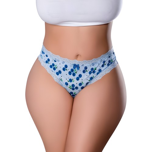 Tanga Crotchless Sweet Treats Con Lubricante Mora Talla Reina