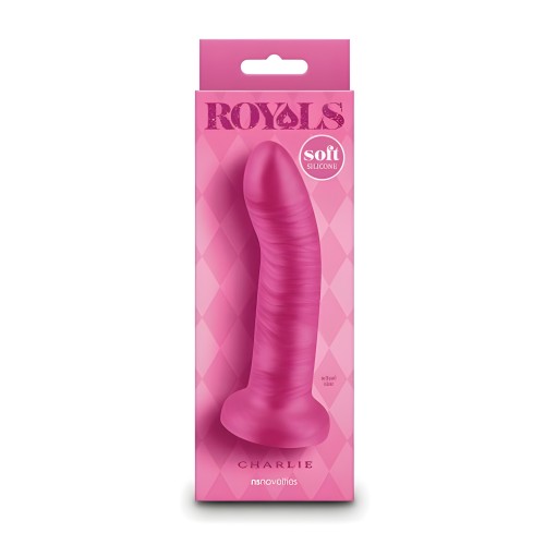 Dildo Curvado Metálico Royals Charlie de 5 Pulgadas Rosa