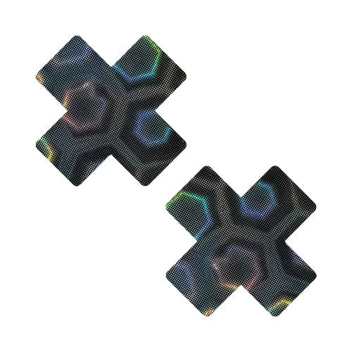 Neva Nude Black Nuclear Nightmare Trippy 3d Holographic X Nipple Pasties
