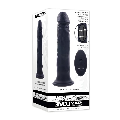 Evolved Black Thunder Vibrating Dildo