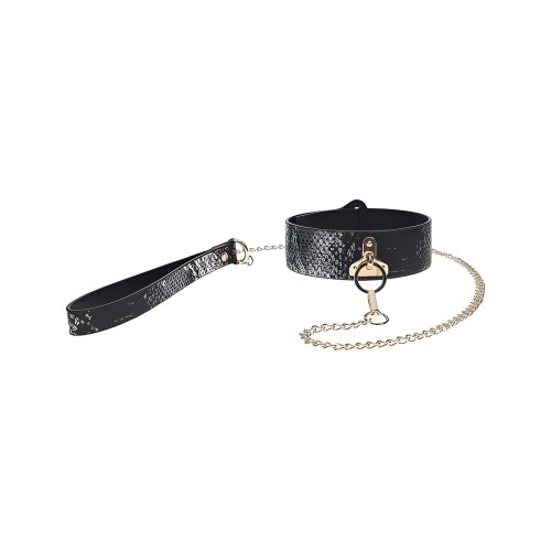 Ouch! Florence Collar with Leash - Black