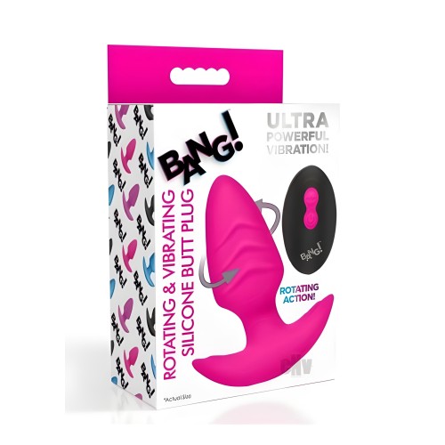 Plug Butt Rotatorio y Vibrante - Rosa