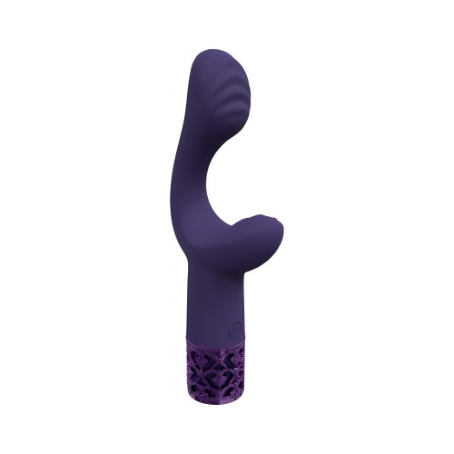 Vibrador Rechazable de Silicona Real Gems Majestic - Púrpura