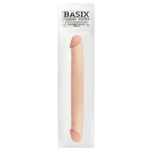 Doble Dong Basix Rubber Works de 12 Pulgadas Color Carne
