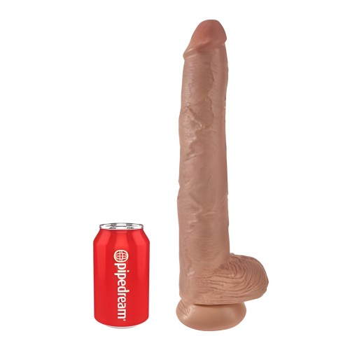 King Cock 14in con Testículos - Beige