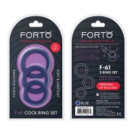 FORTO F-61 C-Ring 3pc Set Blue