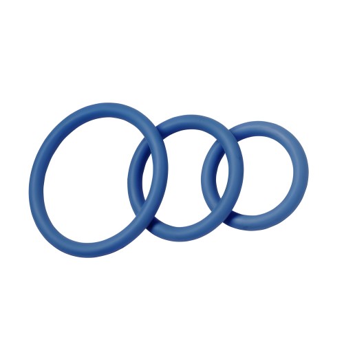 Nitrile Cock Ring Set - Blue