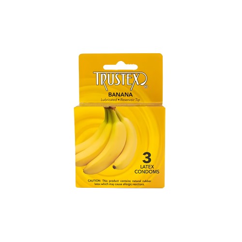 Condones Lubricados Saborizados Trustex - Plátano