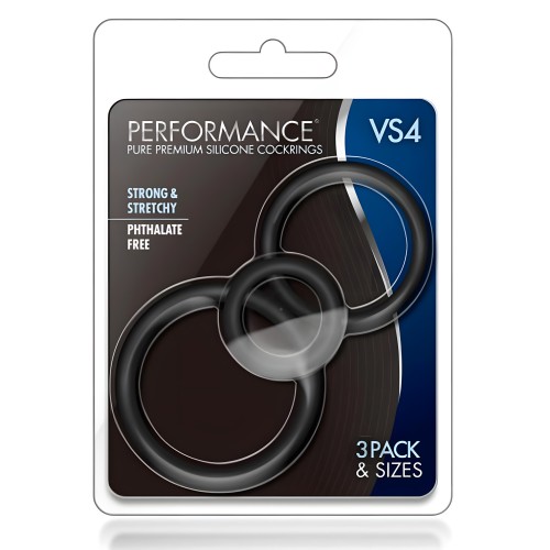 Set de Anillos para el Pene Performance Vs4 - Negro