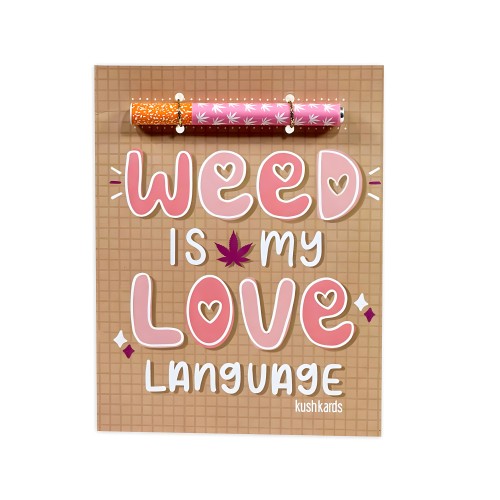 Tarjeta One Hitter Lenguaje de Amor de Cannabis