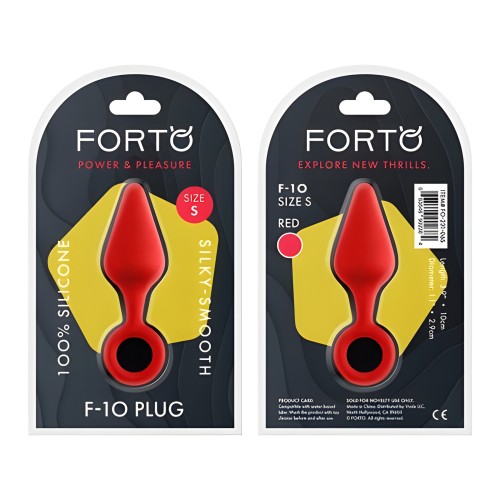 Plug de Silicona Forto F-10 con Anilla - Pequeño Rojo