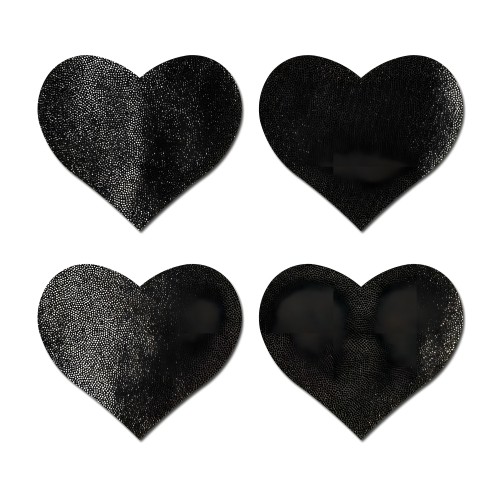Pastease Petite Hearts - Black 4pk
